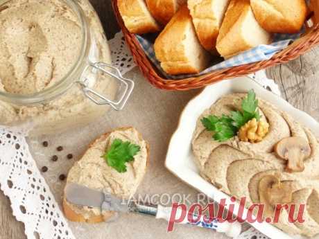 Паштет из шампиньонов с грецкими орехами — рецепт с фото