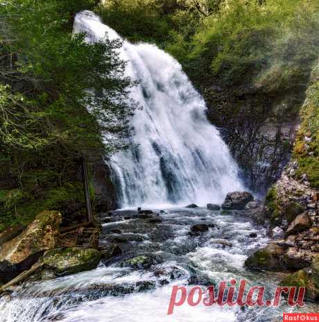 Фото: Водопад Ирина. Фотограф Сергей Поспелов. Панорама - Фотосайт Расфокус.ру