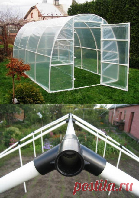 Теплица из пластиковых труб своими руками | Дела огородные (Огород.ru)
