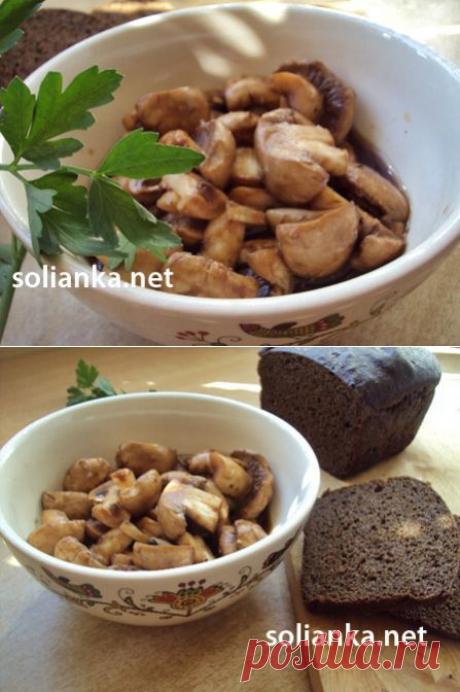 Грибы маринованные - рецепт с соевым соусом.