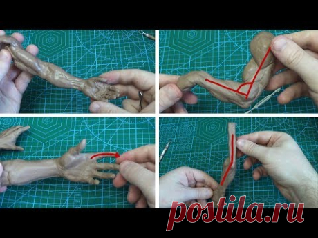 Как лепить руки, мышцы и анатомия СТЕКА_урок - YouTube урок № 2