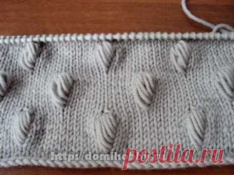 Красивые шишечки спицами