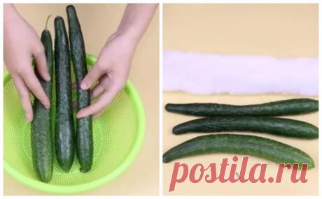 Мои огурцы в холодильнике через 3-4 дня увядали, поэтому храню их как вьетнамцы