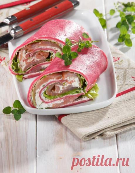 ღОстрые рулетики с начинкой из сёмги и творога