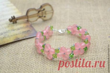 Нежный браслет из бусин. Мастер-класс | Домохозяйка