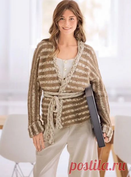 Искусство быть собой: Почему жакет спицами станет главной изюминкой в вашем осеннем гардеробе 2025 | Вязание идеи для вдохновения | Дзен