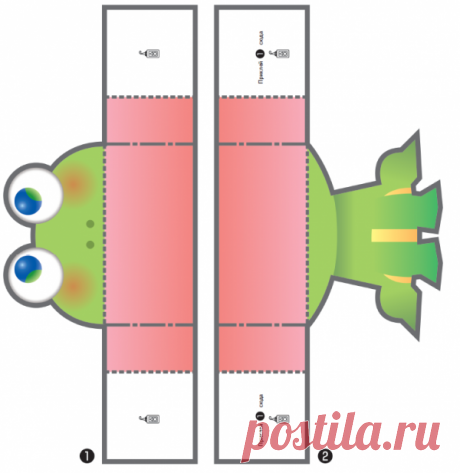 Шаблон для вырезания «Лягушка»