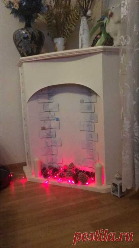 Камин из картона своими руками: 100 фото простых и красивых идей