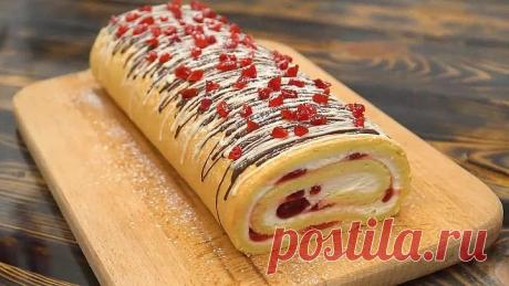 Ни одной трещинки! Легкий Нежный рулет к чаю