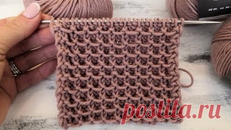 КРАСИВЫЙ УНИВЕРСАЛЬНЫЙ УЗОР ДЛЯ ВЯЗАНИЯ СПИЦАМИ