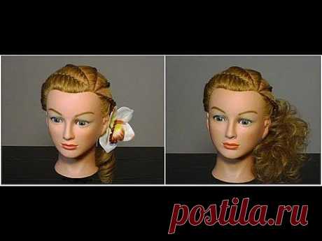 Прическа с плетением. Braided hairstyles for medium long hair tutorial - YouTube