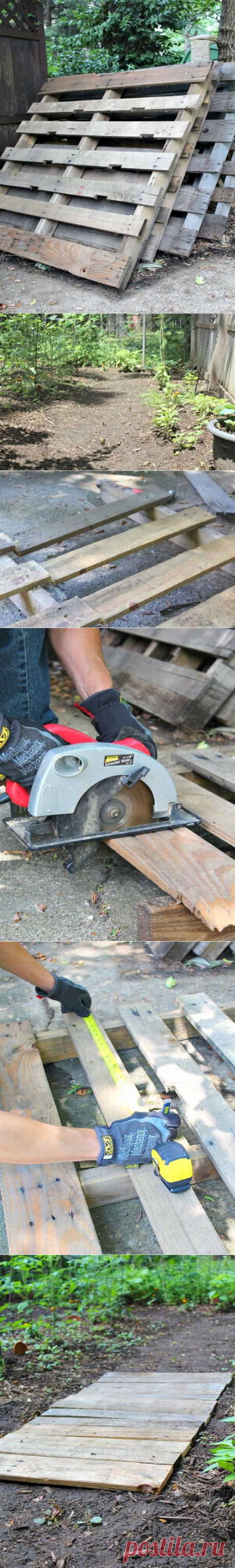 Садовая дорожка из паллет своими руками мастер-класс