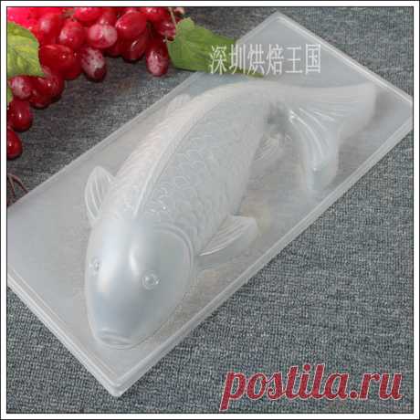 Выпечки инструменты большие пластиковые рыба карп Sharp выпечки Плесень новый год форма для пирога желе пудинг плесень купить на AliExpress