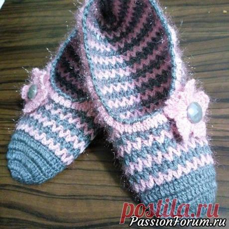 Следочки или носочки? Идеи и схемы собрала в интернете :) - запись пользователя Марина в сообществе Вязание крючком в категории Вязаные крючком аксессуары