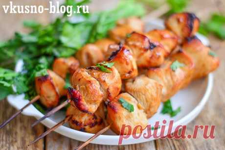 Куриные шашлычки на шпажках в духовке