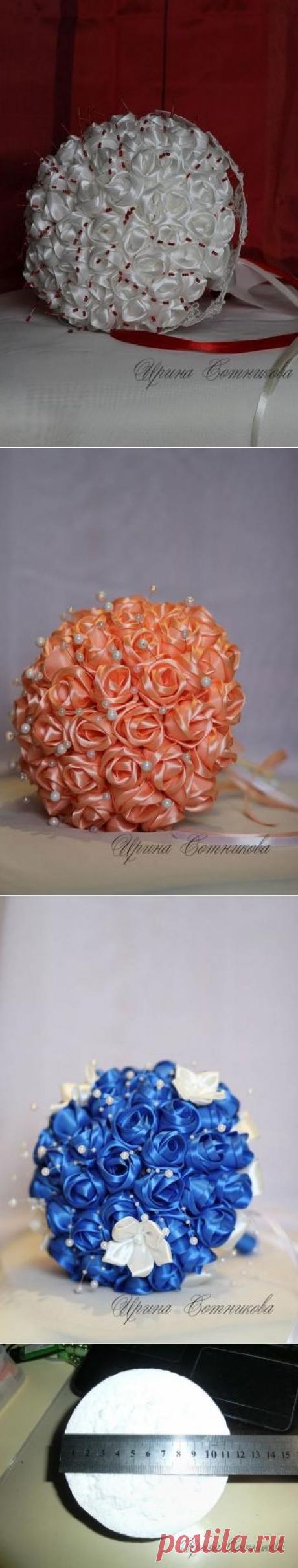 Свадебный букет своими руками. Мастер класс в фотографиях. / Прочие виды рукоделия / Цветы из ткани