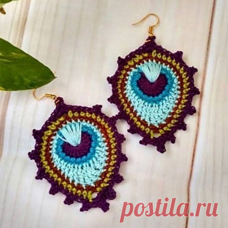 🦋🌶 Мотив «Павлиний глаз» крючком