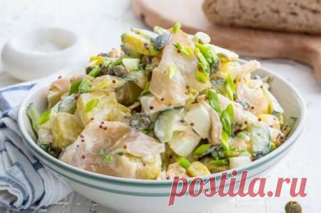 Картофельный салат с копченой рыбой — БЛИНЧИК