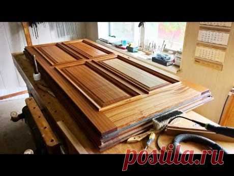 Изготовление входной утепленной двери из массива сапели / How to make a door