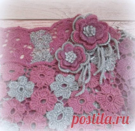 РОЗОВЫЙ и СЕРЕБРО (1)
Сегодня я расскажу, как вязала свою последнюю работу.