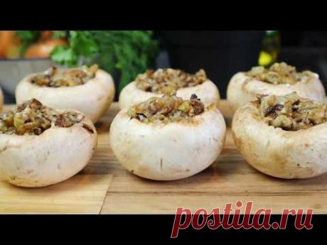 Как только вижу их в магазине - сразу готовлю! Закуска из 2000-х ( фаршированные шампиньоны)