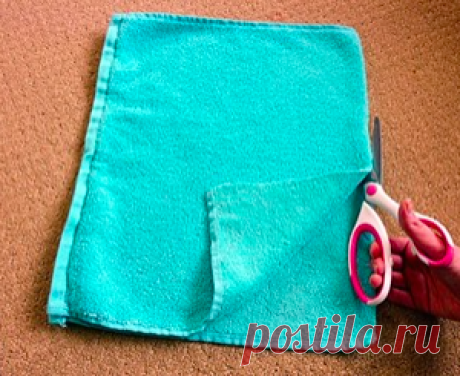 Стоит только разрезать полотенце, и получится такая крутая вещь!