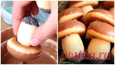 Сказочное печенье «Грибная поляна». Простой и вкусный рецепт к чаю: дети просто в восторге