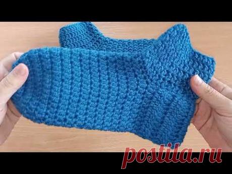 Подробный МК "Носки крючком"