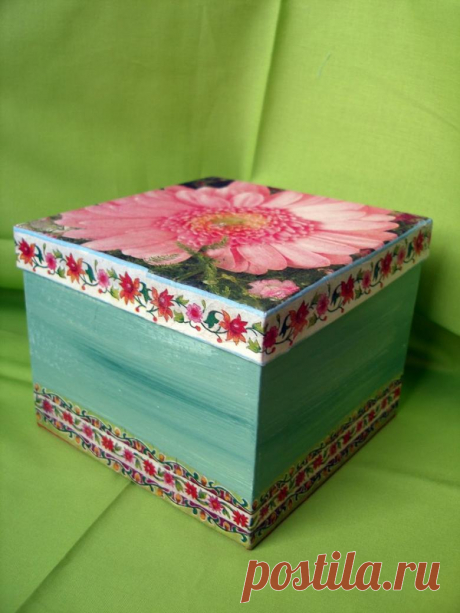 Декупаж картонных, деревянных и пластиковых коробок - мастер-классы для начинающих (62 фото)