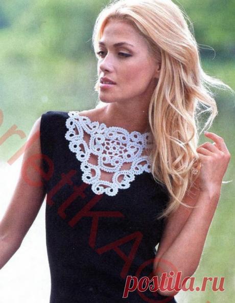 АЖУРНАЯ ВСТАВКА ДЛЯ ЧЕРНОГО ПЛАТЬЯ ... ВЯЖЕМ КРЮЧКОМ ИЗ МОТИВОВ
https://www.liveinternet.ru/users/merlettka/post445019355/