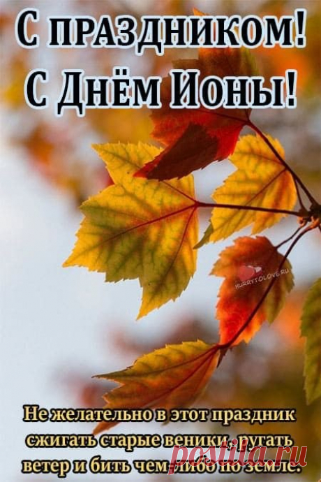 Этот день также называют Листопадной из-за активного листопада, который происходит осенью под влиянием ветров. Открытки на День Ионы и Фоки.
