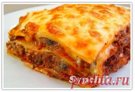 Лазанья с грибами, рецепт приготовления с фото