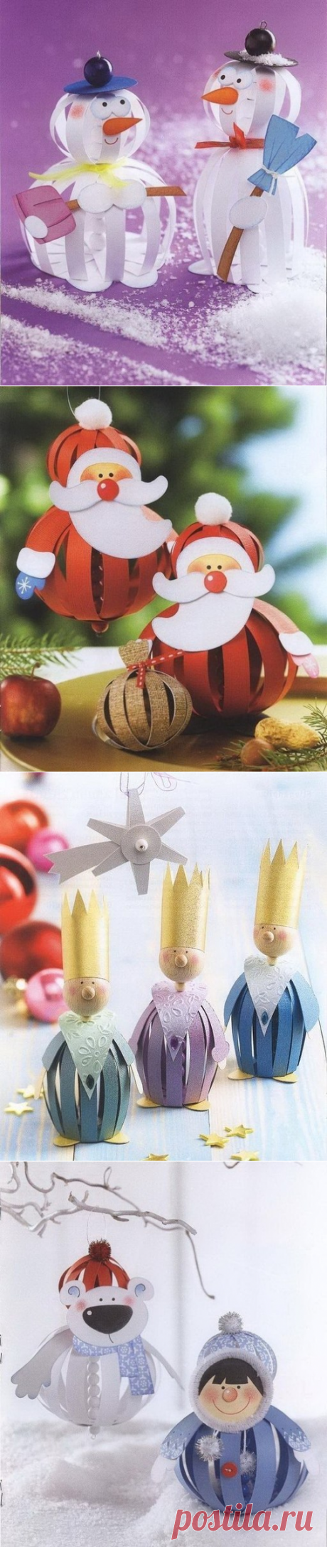 Новогодние поделки в технике китайских фонариков