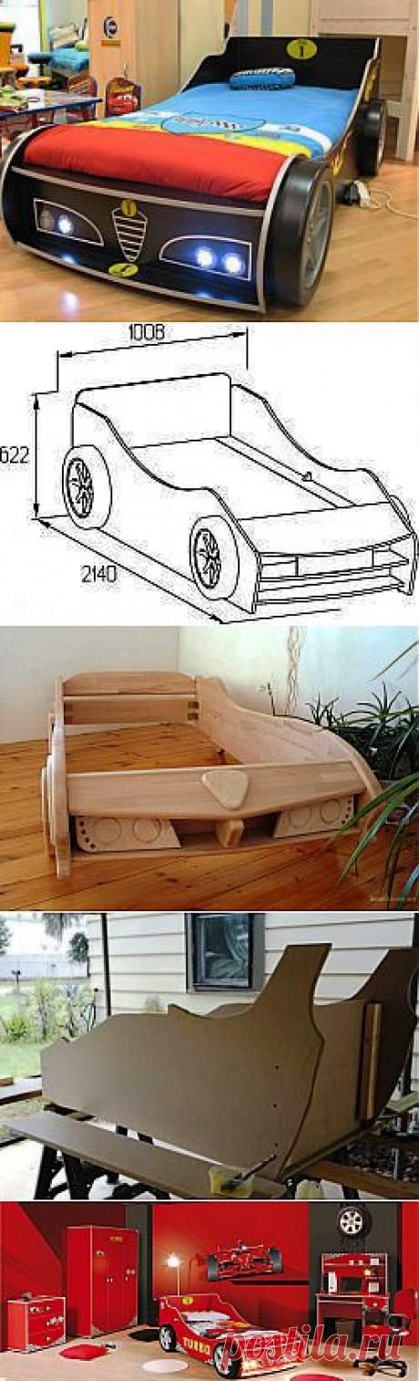Как сделать детскую машину-кровать для ребенка своими руками: инструкция, чертежи, фотографии. Кровать подходит и мальчикам и девочкам.