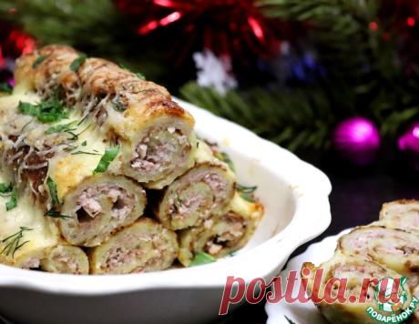 Рулеты из картофельных блинчиков с фаршем – кулинарный рецепт