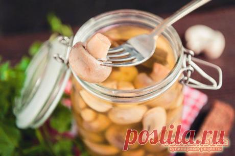 Маринованные шампиньоны | быстрый рецепт с фото