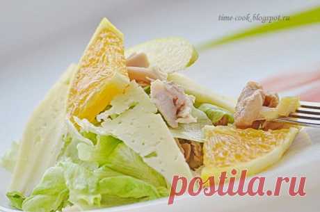 Мастерская на кухне: Жизнерадостный салат с курицей, цитрусовыми и зеленым яблоком.