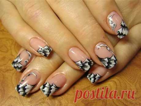дизайн ногтей фото 2016 современные идеи френч с рисунком: 14 тыс изображений найдено в Яндекс.Картинках