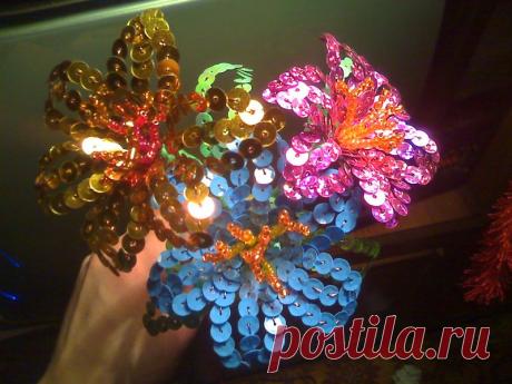 Вышивка пайетками и бисером. Часть 5