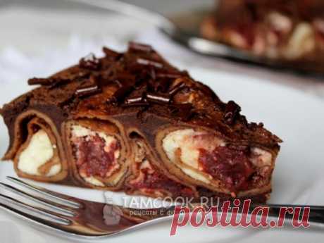 Шоколадный блинный торт — рецепт с фото