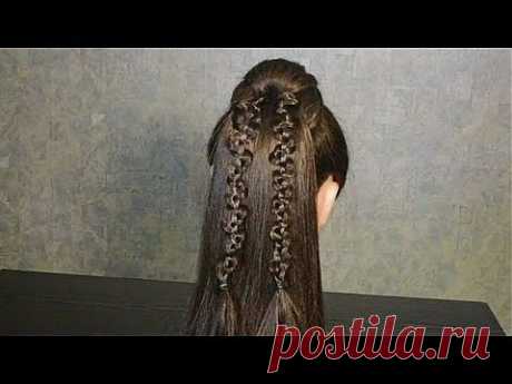 Плетение скользящей косы. Quick Slide-Up Braid. Hairstyles for long hair - YouTube