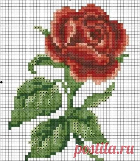 Смотрите какую схему вышивки нашла для вас. По ней можно по петлям вышить по вязаному полотну.