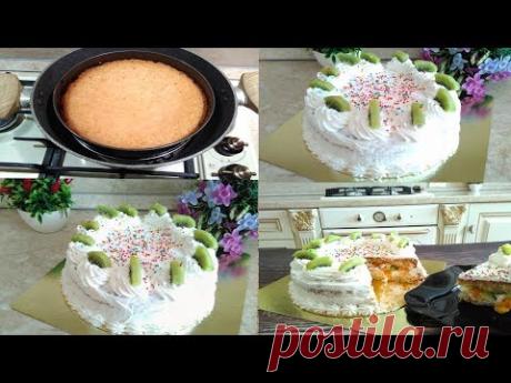 БЕЗ ДУХОВКИ. Обалденный Фруктовый Торт! كعكة بدون فرن