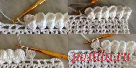 Узор колокольчики крючком