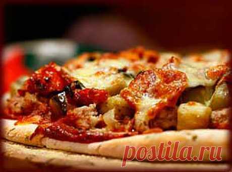 Пицца с куриной печенкой