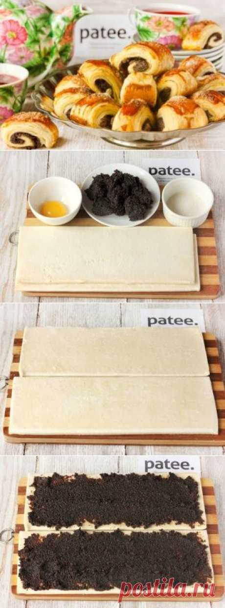 Слоёные рулетики с маковой начинкой