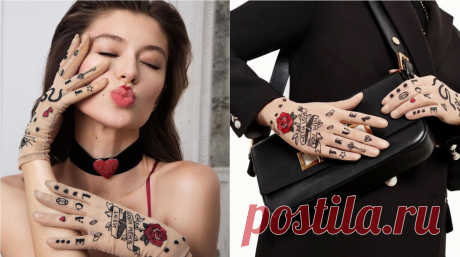 Перчатки с имитацией тату завоевывают любовь знаменитостей