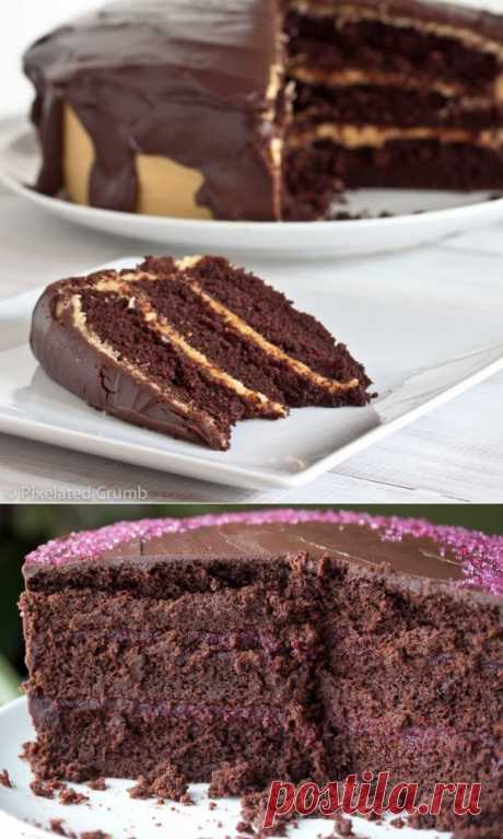 Влажный шоколадный торт с ореховым кремом | Вкус жизни