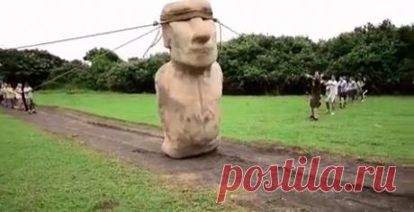 Вот, оказывается, как перетаскивали истуканов (Моаи) острова Пасхи! Смотреть видео ...