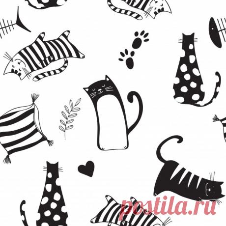 Бесшовный фон с черными кошками Более миллиона свободных векторов, PSD, фотографии и бесплатные иконки. Эксклюзивные халявы и все графические ресурсы, которые необходимые для ваших проектов